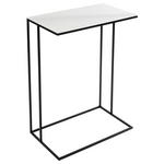 BEISTELLTISCH rechteckig Schwarz, Weiß  - Schwarz/Weiß, Design, Glas/Metall (50/30/68cm) - Novel