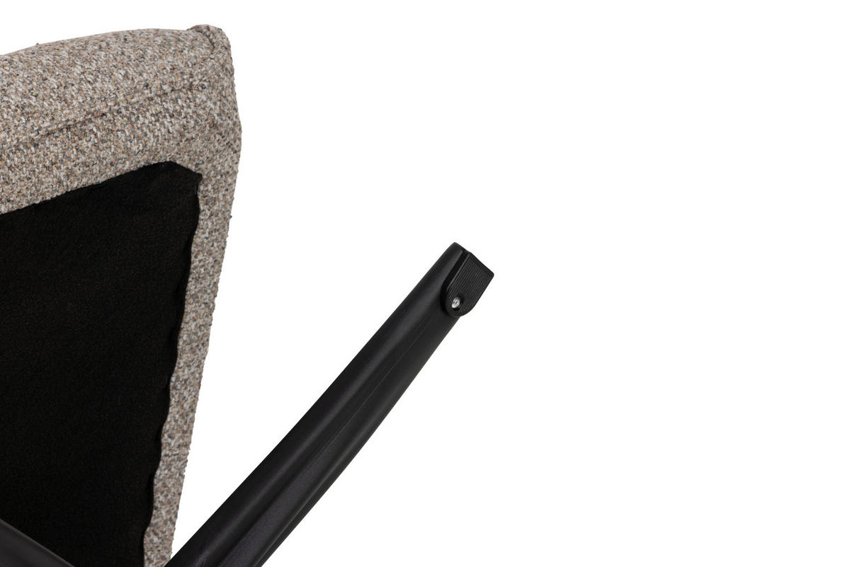 RELAXSESSELSET Bouclé    - Taupe/Schwarz, Design, Holz/Textil (77/108/81cm) - Livetastic