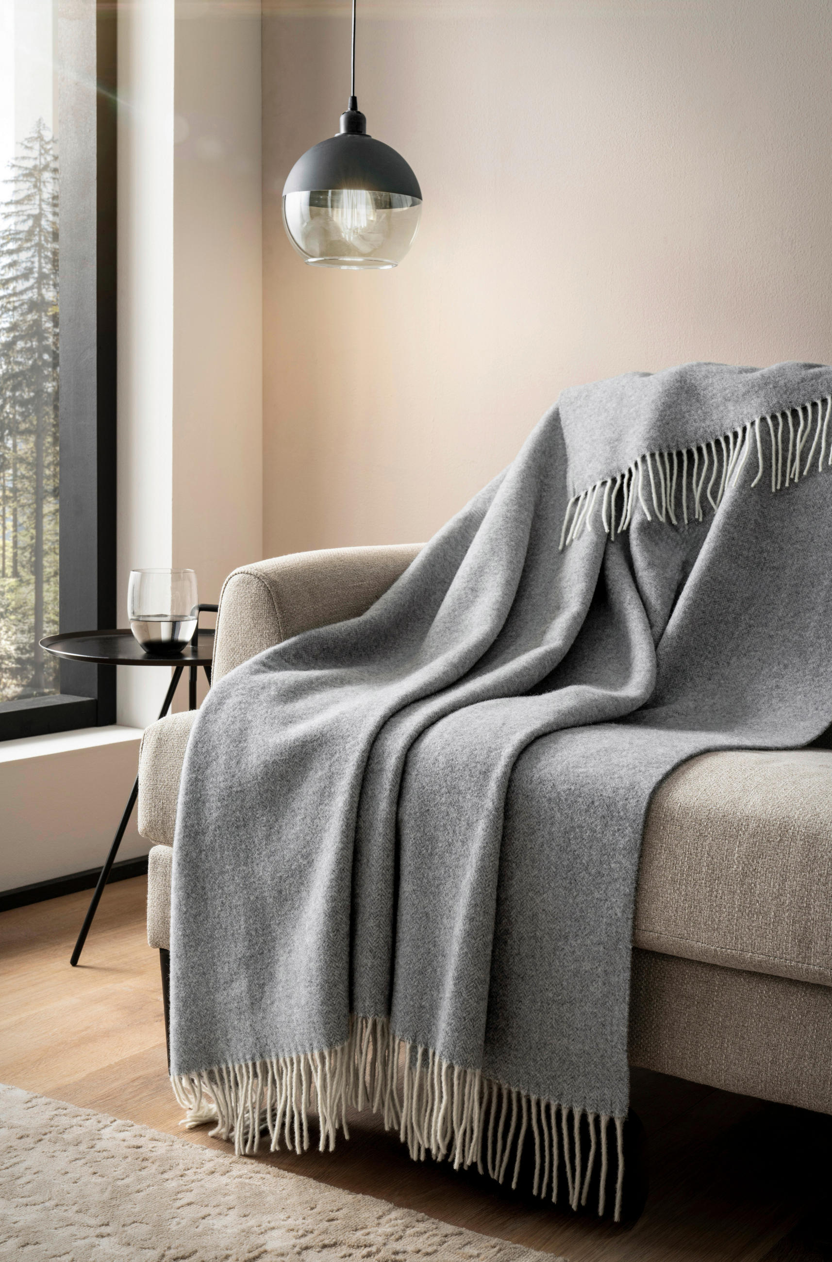 PLAID 150/200 cm  - Grau, Basics, Textil (150/200cm) - Bugatti