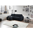 ECKSOFA in Cord, Webstoff Schwarz  - Schwarz, MODERN, Holz/Textil (157/265cm) - Carryhome