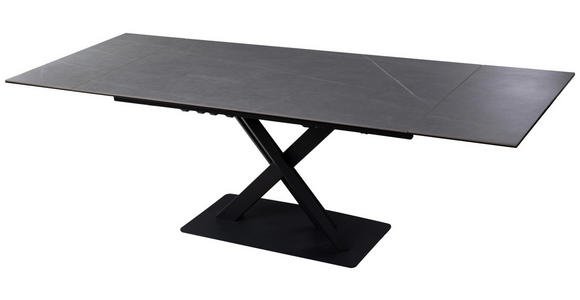 ESSTISCH in Metall, Glas, Keramik 160-240/90/76 cm - Anthrazit/Schwarz, Design, Glas/Keramik (160-240/90/76cm) - Novel