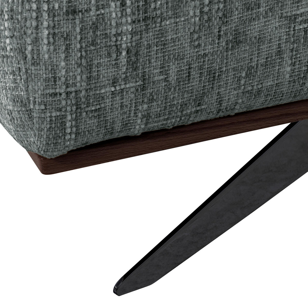 ECKSOFA PORTLAND Anthrazit Struktur Kopfteilverstellung  - Dunkelbraun/Anthrazit, Design, Holz/Textil (295/187cm) - Livetastic