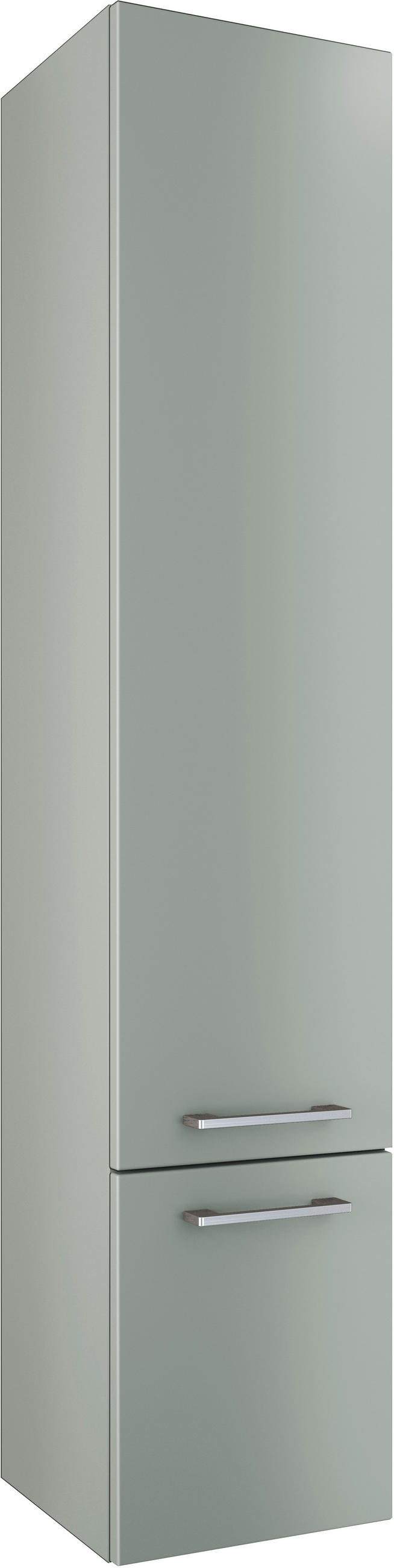 HOCHSCHRANK 35/168/35 cm  - Chromfarben/Salbeigrün, Basics, Glas/Holzwerkstoff (35/168/35cm)