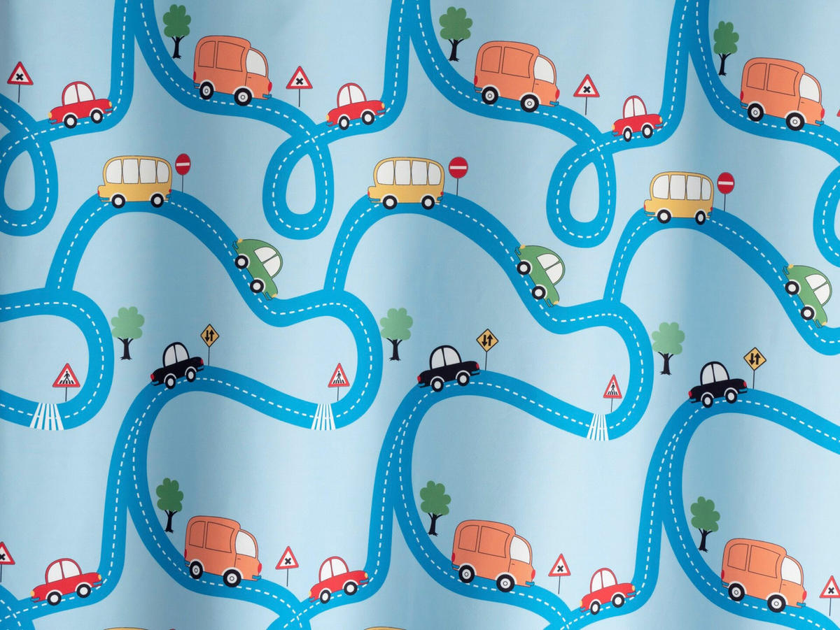 Material Textil Decorativ obscuritate  - albastru/alb, Basics, textil (150cm)