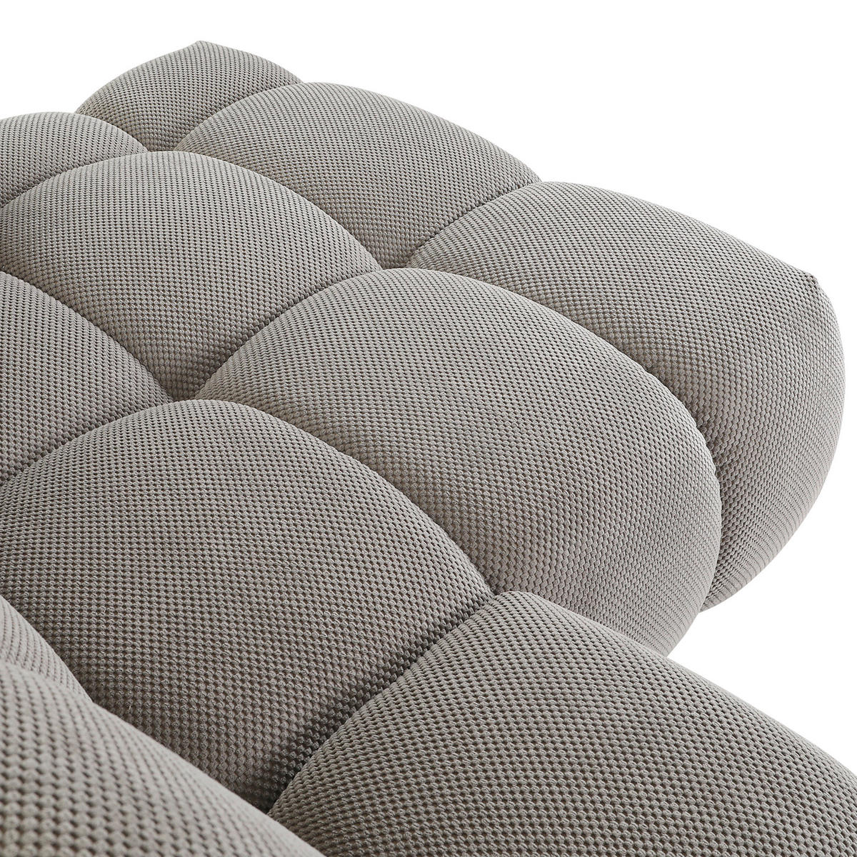ECKSOFA Greige Flachgewebe  - Greige/Schwarz, KONVENTIONELL, Kunststoff/Textil (274/174cm) - Carryhome