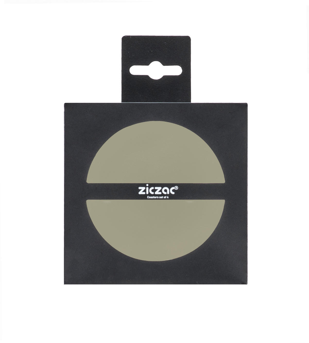 SET PODMETAČA ZA ČAŠE  tekstil    - sivo-braon, Osnovno, tekstil (10cm) - ZICZAC