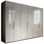 FALTTÜRENSCHRANK  in Grau  - Schieferfarben/Grau, KONVENTIONELL, Glas/Holzwerkstoff (300/216/58cm) - Novel