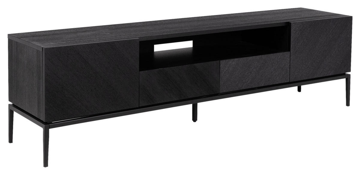 LOWBOARD Ikon  in 180/50/40 cm  - Schwarz, LIFESTYLE, Holzwerkstoff/Metall (180/50/40cm) - home24