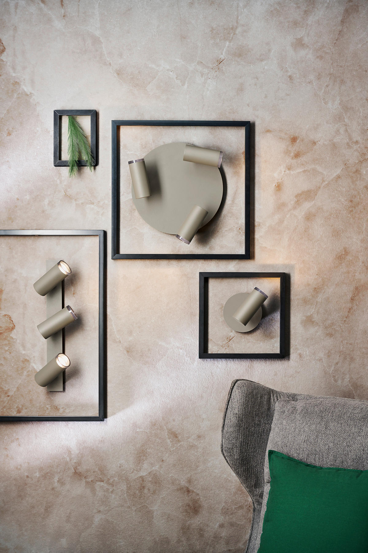 DECKENLEUCHTE 15/20 cm   - Taupe, KONVENTIONELL, Metall (15/20cm) - Hell