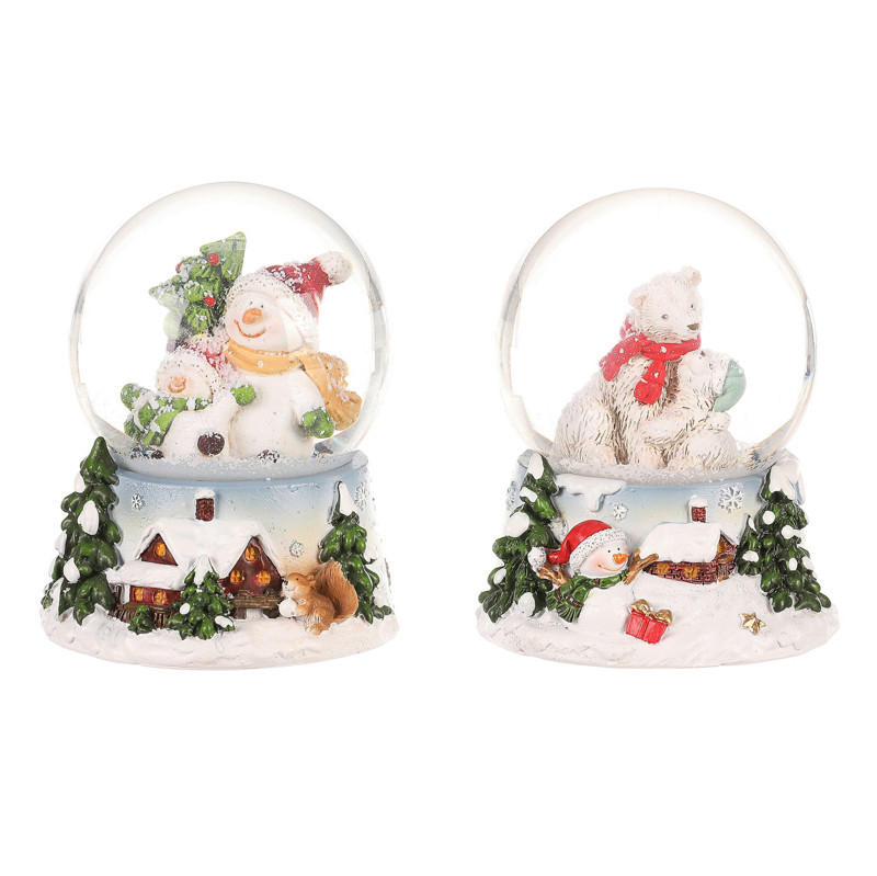 VÁNOČNÍ FIGURKA - bílá, Basics, plast (8/9/7cm)