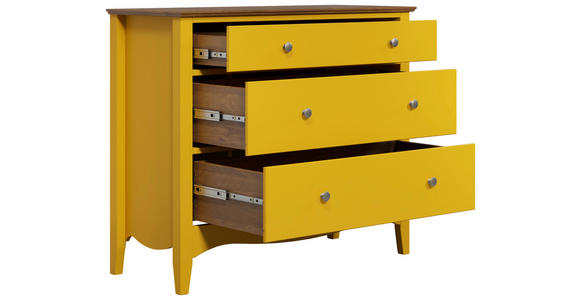 KOMMODE in 100/86/42 cm - Gelb/Dunkelbraun, LIFESTYLE, Holz/Holzwerkstoff (100/86/42cm) - Landscape
