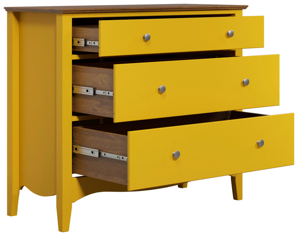 KOMMODE  in 100/86/42 cm  - Gelb/Dunkelbraun, LIFESTYLE, Holz/Holzwerkstoff (100/86/42cm) - Landscape