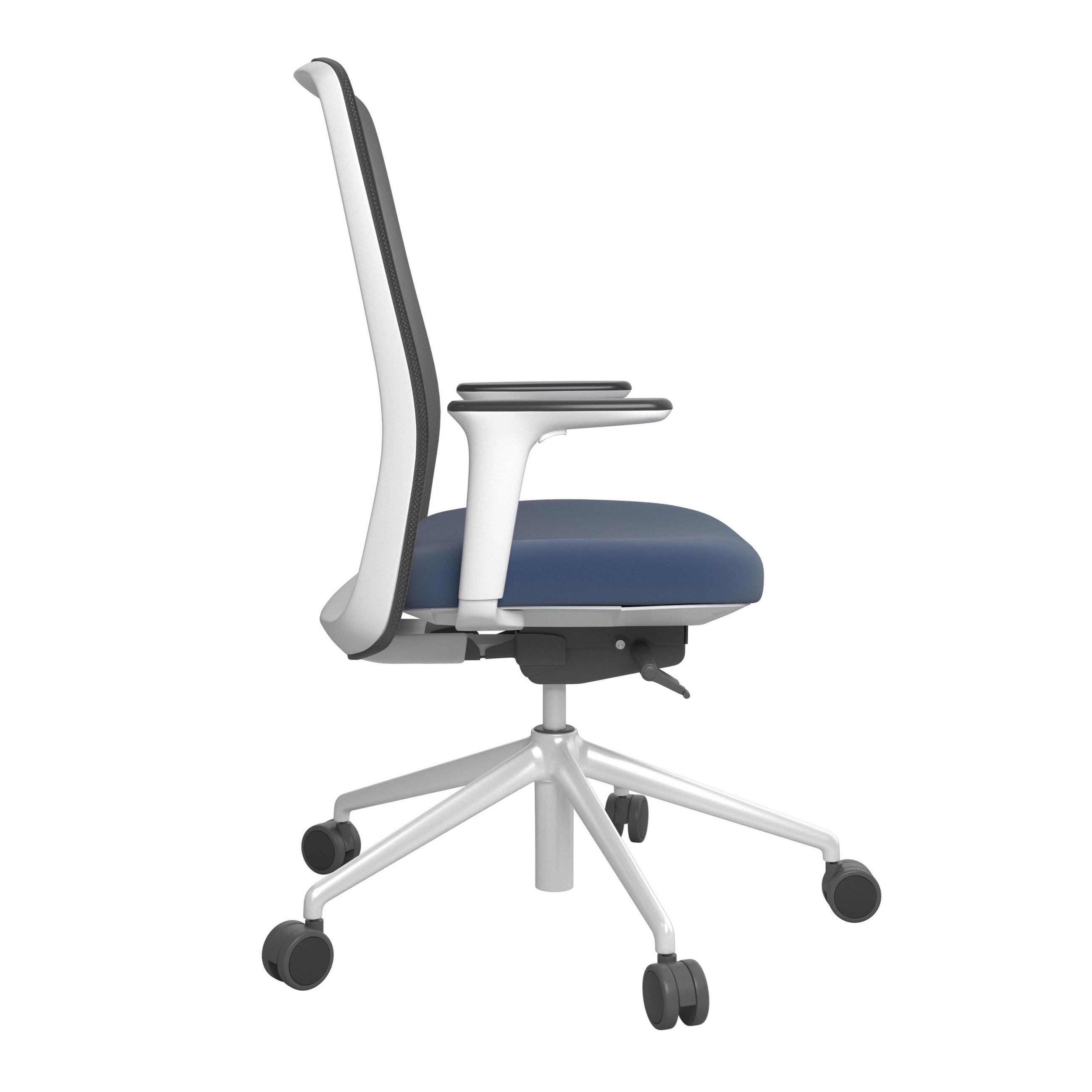 Thumbnail - Drehstuhl, Schwarz, Weiß, Petrol, Metall, Kunststoff, Textil, Drehkreuz, 70x103-115x70 cm, Stoffauswahl, Sitzfläche 360°...