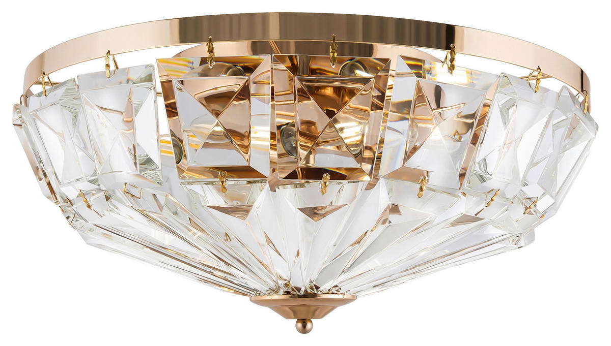 STROPNA SVETILKA 48,6/22,8/48,6 cm   - zlate barve, Basics, kovina/steklo (48,6/22,8/48,6cm) - MAYTONI