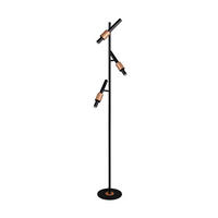 LED-STEHLEUCHTE 23/150 cm    - Schwarz/Braun, Basics, Metall (23/150cm) - Trio Leuchten