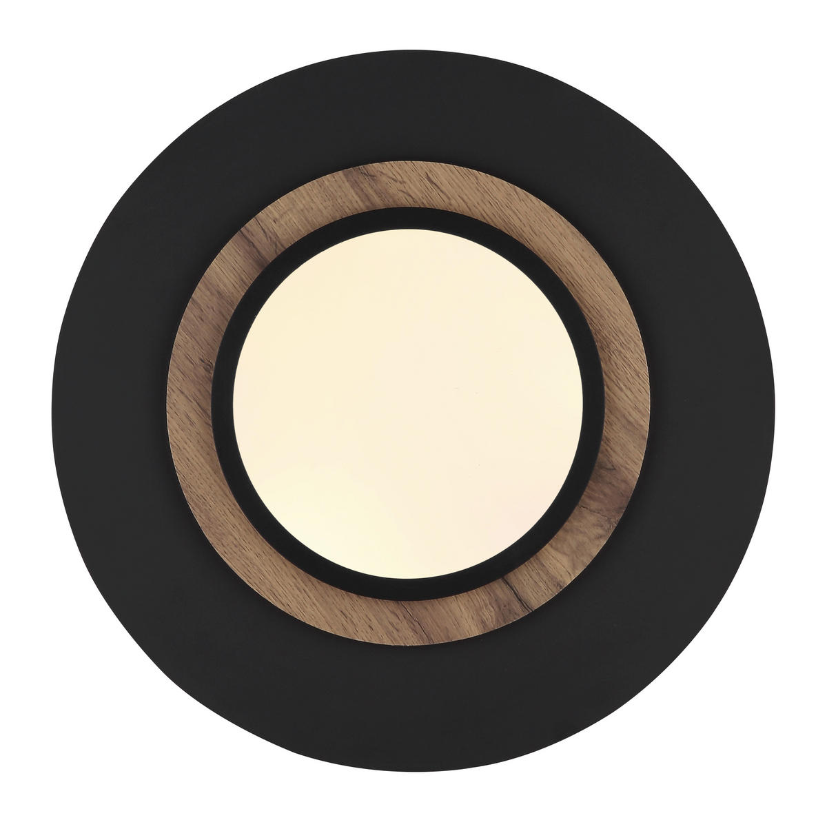 LED-DECKENLEUCHTE 48/5,6 cm   - Dunkelbraun/Schwarz, Natur, Holzwerkstoff/Kunststoff (48/5,6cm) - Globo