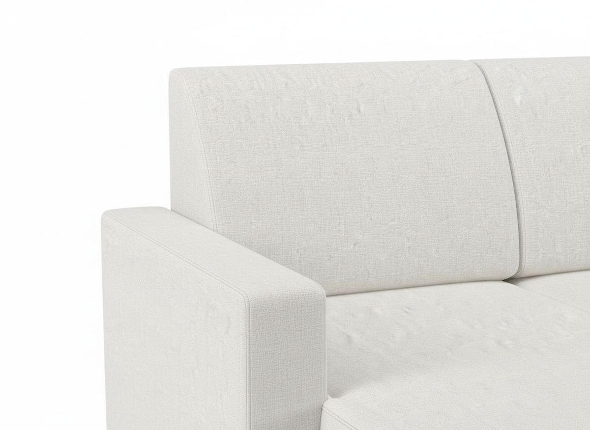 WOHNLANDSCHAFT Bouclé Creme  - Buchefarben/Creme, Design, Holz/Holzwerkstoff (310/160/145cm) - MID.YOU