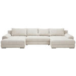 WOHNLANDSCHAFT in Cord Naturfarben  - Chromfarben/Naturfarben, KONVENTIONELL, Kunststoff/Textil (180/376/180cm) - Carryhome
