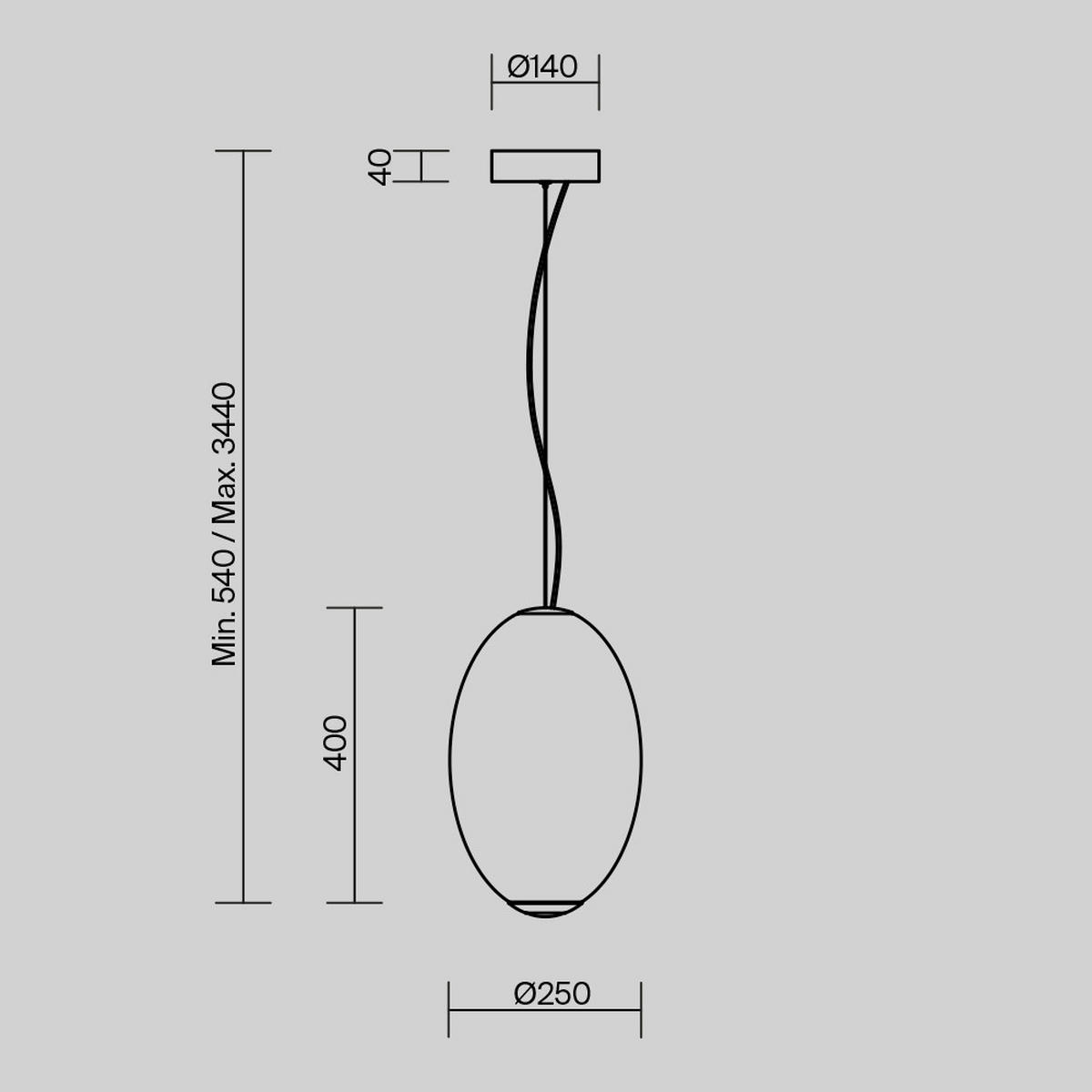 PENDELLEUCHTE Bruma 25/345 cm  - Chromfarben, Design, Metall (25/345cm) - MAYTONI