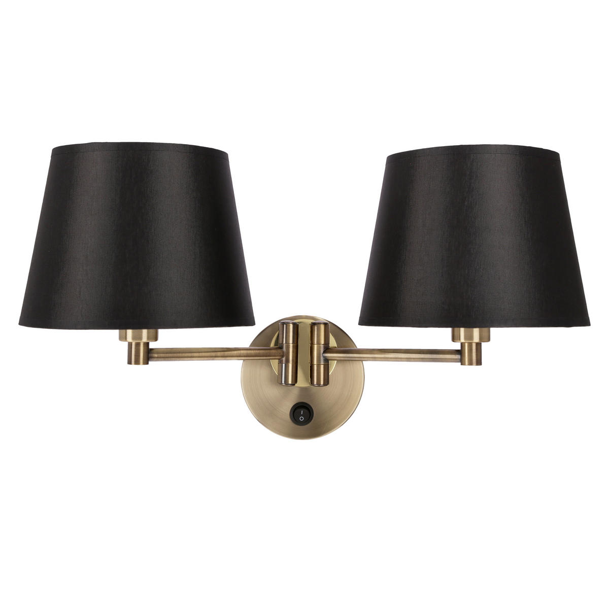 WANDLEUCHTE Ibis 48/25/25 cm   - Schwarz/Bronzefarben, KONVENTIONELL, Kunststoff/Metall (48/25/25cm)