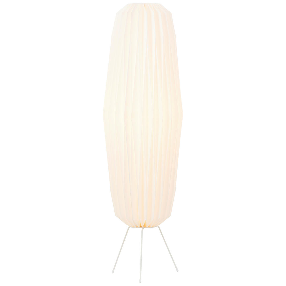 STEHLEUCHTE - Weiss, Natur, Papier/Metall (33/110cm) - Brilliant
