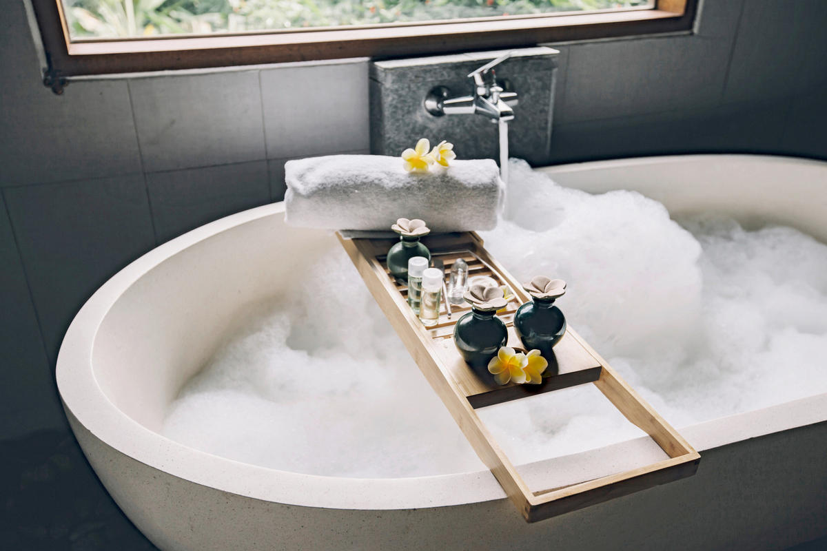 BADEWANNENABLAGE - Braun, Basics, Holz (92/18/20cm)