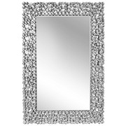 ZRCADLO, obdélníkové - barvy stříbra, Design, kompozitní dřevo/sklo (60/90/1,9cm) - Xora