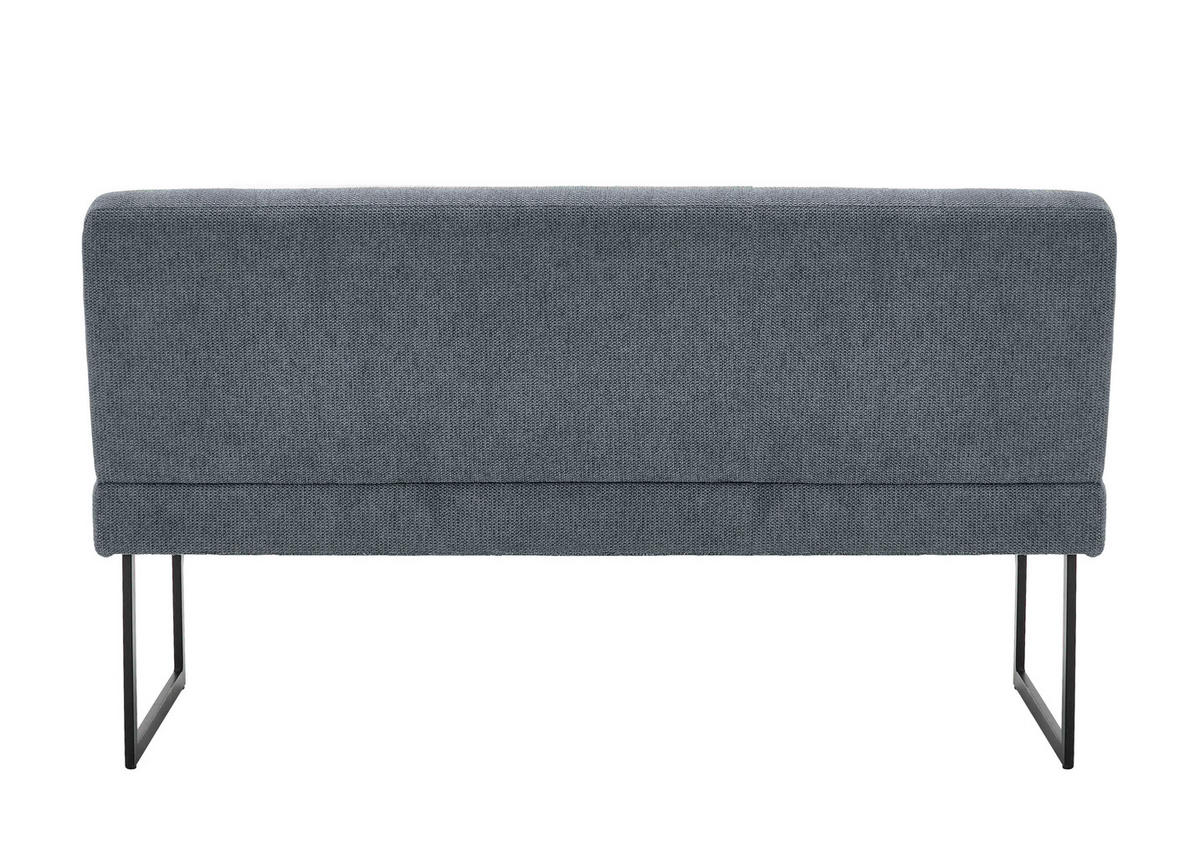 SITZBANK 140/85/50 cm Webstoff Blau  - Blau/Schwarz, Design, Textil/Metall (140/85/50cm) - Novel