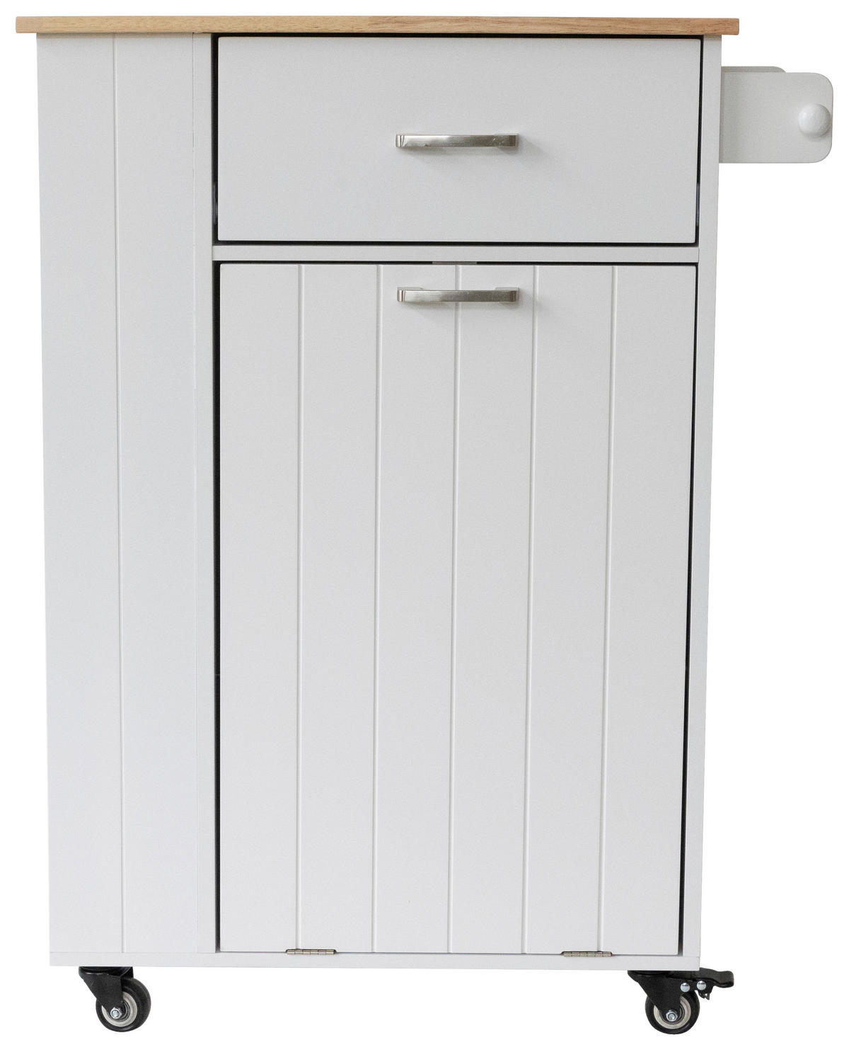 SERVIERWAGEN in Weiß  - Silberfarben/Schwarz, Basics, Holz/Holzwerkstoff (68/89/40cm) - MID.YOU