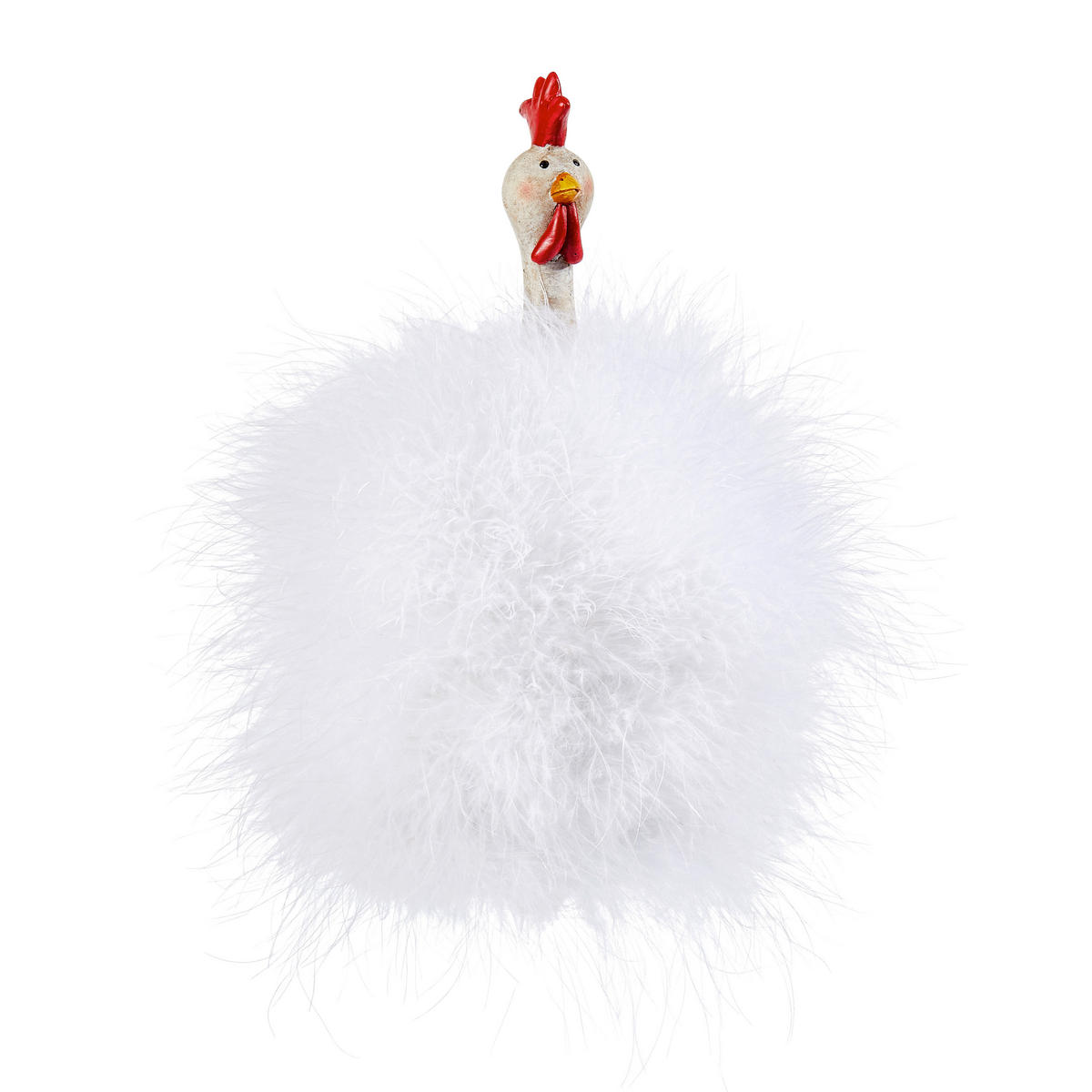 DEKOHAHN   - Weiß, LIFESTYLE, Kunststoff/Textil (12/20/9cm)