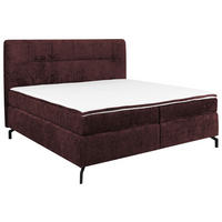 BOXSPRINGBETT 160/200 cm  in Dunkelrot  - Schwarz/Dunkelrot, Design, Textil/Metall (160/200cm) - Esposa