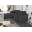 ECKSOFA in Cord Dunkelgrau  180/253 cm  - Dunkelgrau/Schwarz, KONVENTIONELL, Textil/Metall (180/253cm) - Carryhome