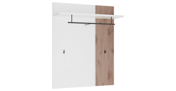 GARDEROBENPANEEL in 90/112/30 cm - Eichefarben/Weiß, Design, Holzwerkstoff (90/112/30cm) - Voleo