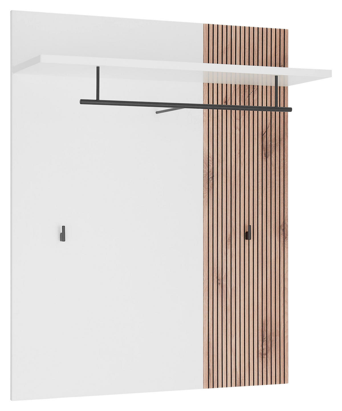 GARDEROBENPANEEL  in 90/112/30 cm  - Eichefarben/Weiß, Design, Holzwerkstoff (90/112/30cm) - Voleo