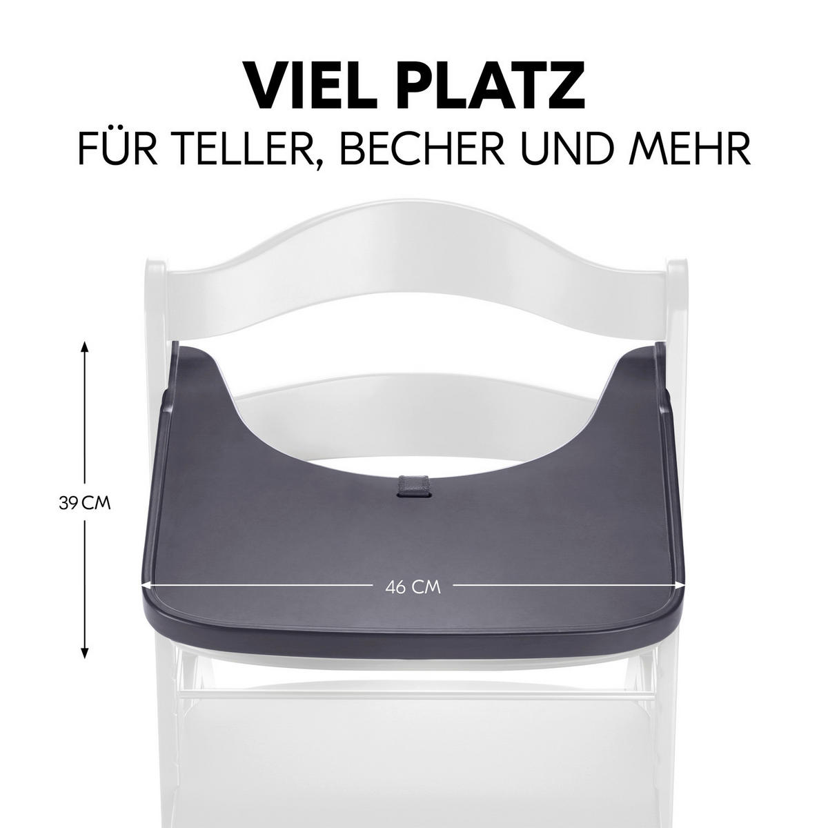 ESS- UND SPIELBRETT  - Dunkelgrau, Basics, Holz (46/3,5/38,5cm) - Hauck