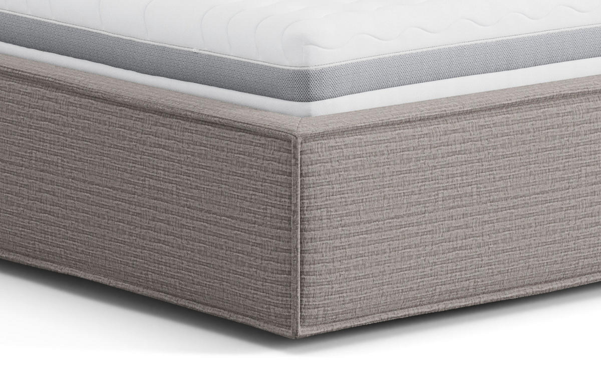 KÁRPITOZOTT ÁGY 160/200 cm  szürke  - fekete/antracit, Basics, faalapú anyag/textil (160/200cm) - Carryhome