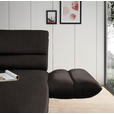 ECKSOFA Dunkelbraun Flachgewebe  - Dunkelbraun/Schwarz, Design, Textil/Metall (279-327/176-217cm) - Dieter Knoll