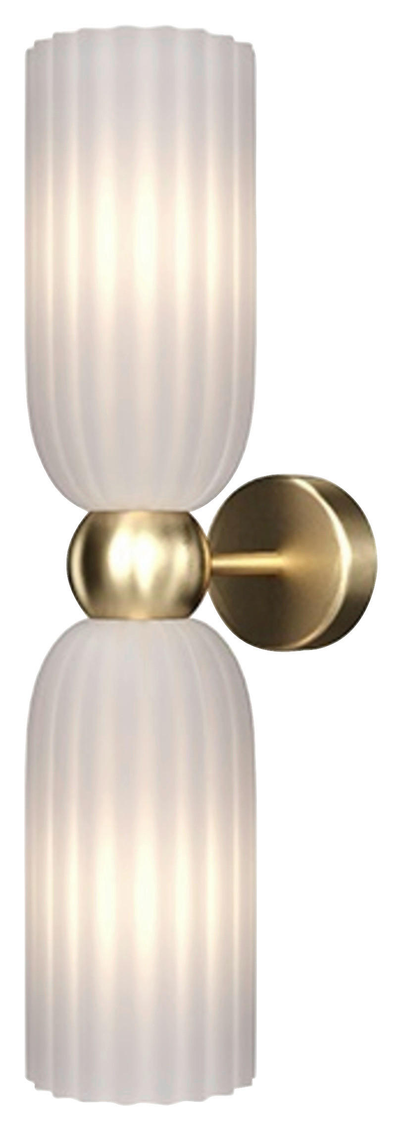 WANDLEUCHTE 18/43,5/10 cm   - Goldfarben, Glas/Metall (18/43,5/10cm) - MAYTONI