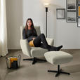 SESSEL in Chenille Beige  - Beige/Schwarz, Design, Textil/Metall (60/94/86cm) - Dieter Knoll