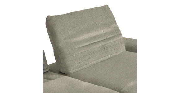 ECKSOFA  in Teddystoff Graubraun  280/170-195 cm  - Graubraun/Schwarz, Design, Textil/Metall (280/170-195cm) - Dieter Knoll