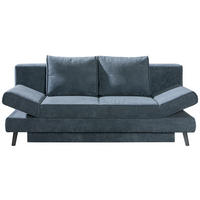 SCHLAFSOFA Sidney in Grau  - Schwarz/Grau, Design, Textil/Metall (200/85/90cm) - Novel