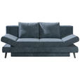 SCHLAFSOFA in Grau  - Schwarz/Grau, Design, Textil/Metall (200/85/90cm) - Novel