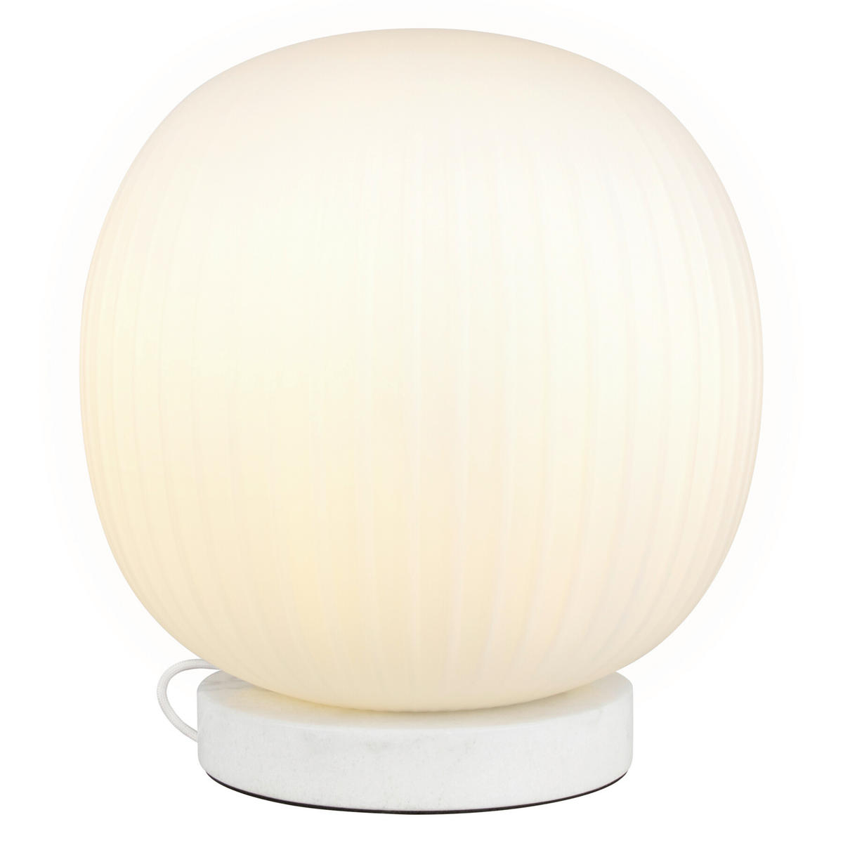 TISCHLEUCHTE 31/33,5 cm  - Weiß, Basics, Glas/Stein (31/33,5cm) - Osram