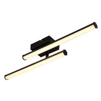LED-DECKENLEUCHTE    50/7/8,4 cm  - Weiss/Schwarz, Design, Kunststoff (50/7/8,4cm) - Globo