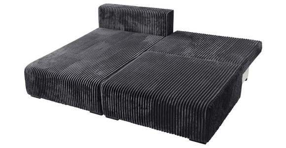 ECKSOFA Schwarz Cord  - Schwarz, MODERN, Holz/Textil (145/210cm) - Carryhome