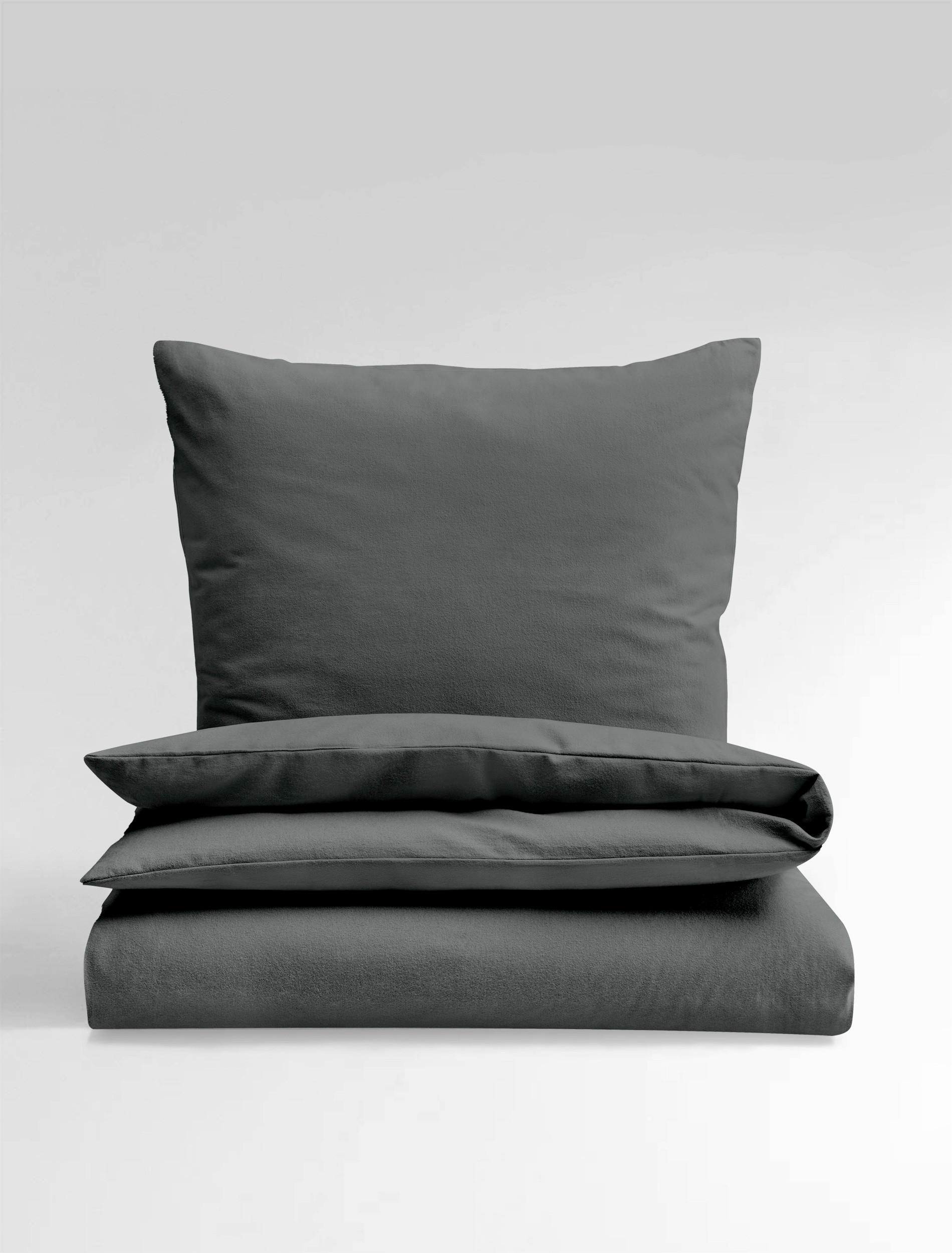 Thumbnail - Bierbaum Bettwäsche, Anthrazit Hochglanz, Textil, Uni, 240x220 cm, pflegeleicht, hautfreundlich, bügelleicht, weiche und...