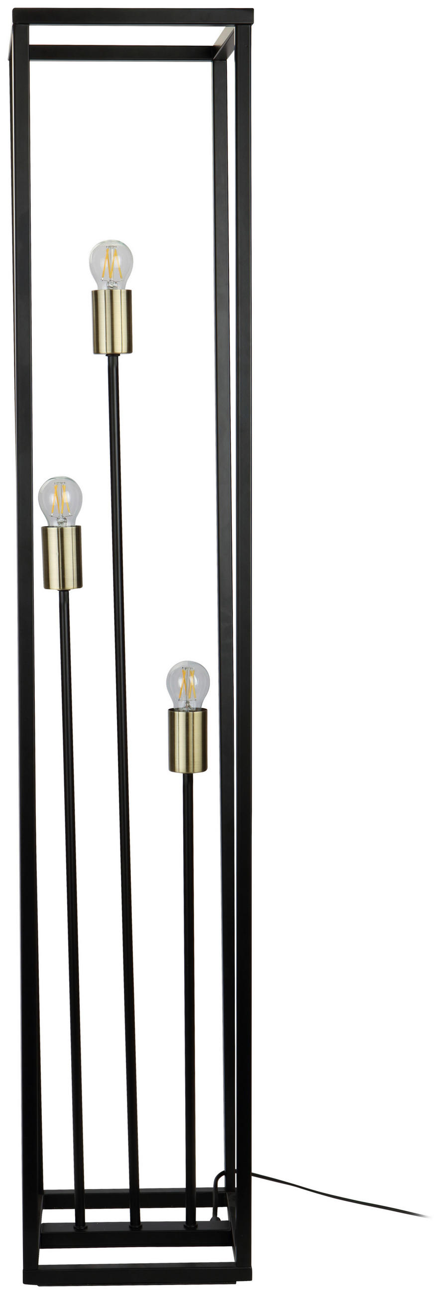 STEHLEUCHTE - Schwarz, Lifestyle, Metall (24/24/130cm) - Marama