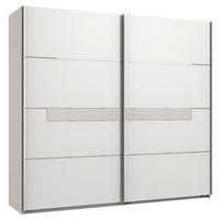 TOLÓAJTÓS SZEKRÉNY fehér  - ezüstszínű/fehér, Design, faalapú anyag/fém (270/210/65cm) - Ti'me