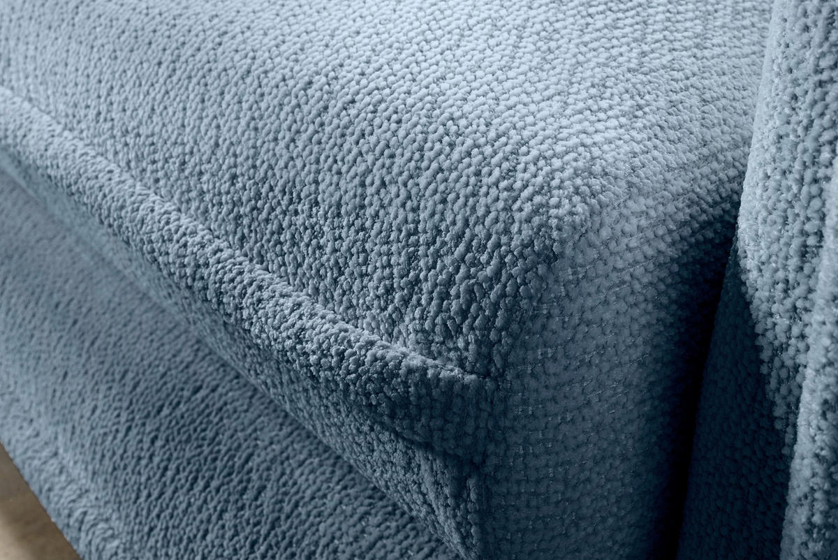 SCHLAFSOFA  mit Liegefunktion Struktur Blau  - Blau/Schwarz, KONVENTIONELL, Kunststoff/Textil (237/94/117cm) - Carryhome