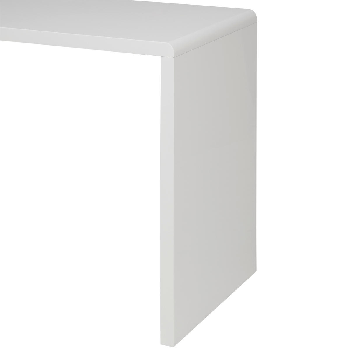 ECKSCHREIBTISCH  Silberfarben, Weiß Hochglanz Stauraum  - Weiß Hochglanz/Silberfarben, MODERN, Holzwerkstoff/Kunststoff (145/74.7/50cm) - MID.YOU